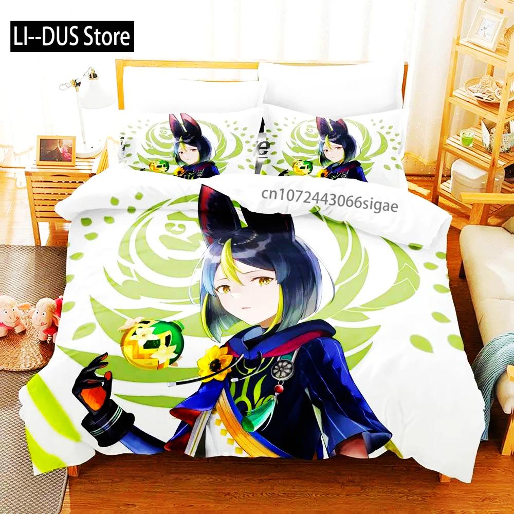 Кавайная пододеяльник Genshin Impact Тигнари для мальчиковой спальни Односпальный Twin Full Queen King Размер 2025 Покрывало Наволочка