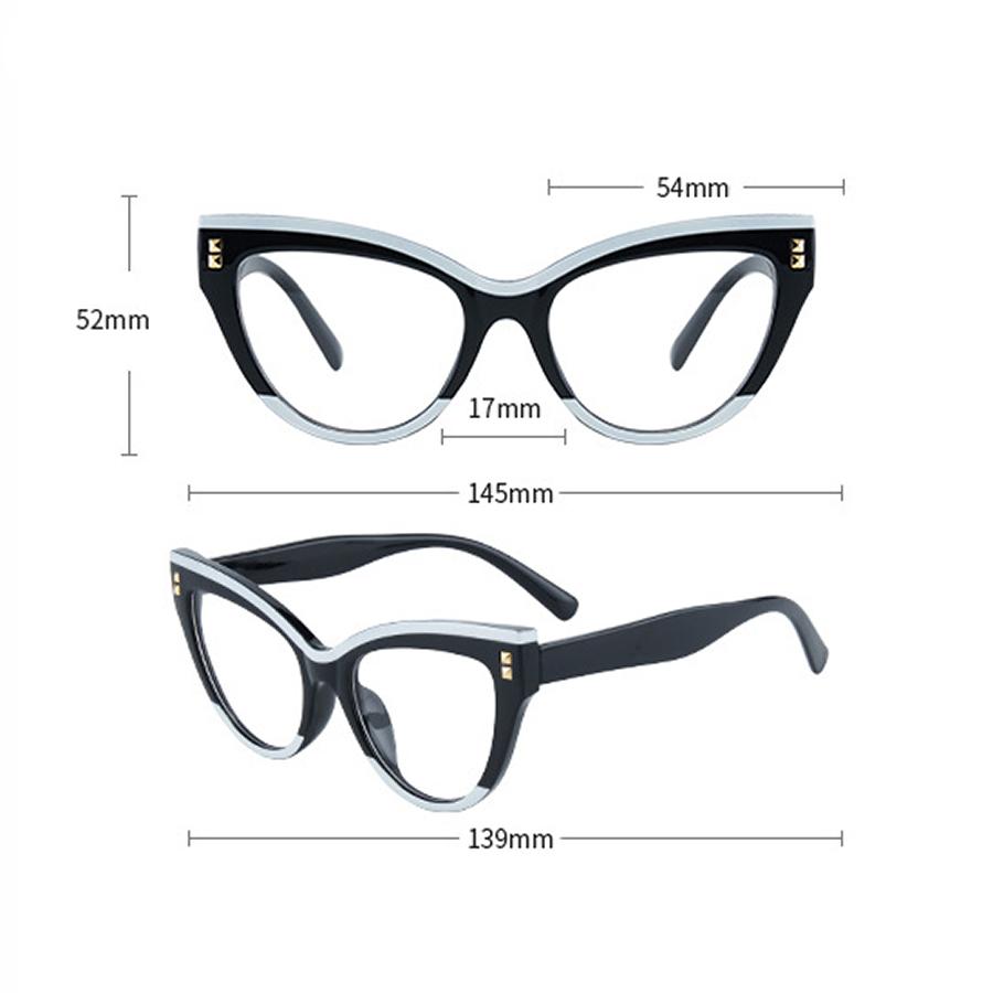 Оправа очков «кошачий глаз» Модные линзы с защитой от синего света Женские ультралегкие большие оправы INS Trend Eyewear Модные украшения
