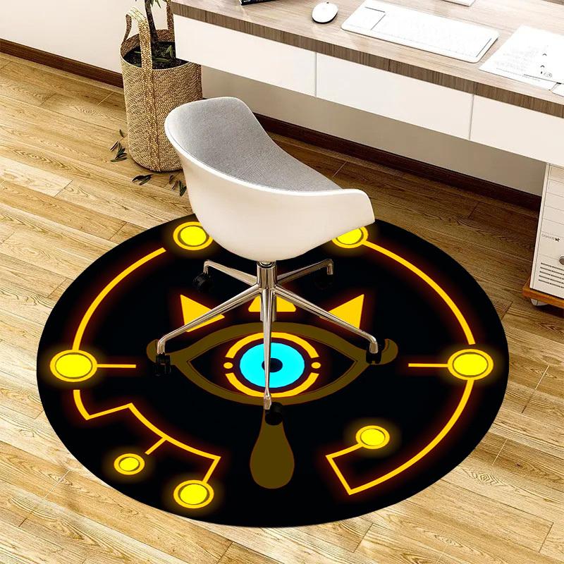 1pc Eye of the Goddess Round carpet, Made of Polyester,Perfect for Decorating Office Chairs, Living Rooms,fplt062