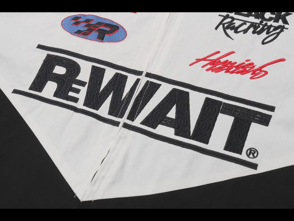 Unisex Hong Kong Style Baseball Jacket - Embroidered Patchwork for Men & Women