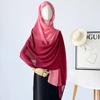 Ретро однотонный градиентный шарф женский тонкий простой удлиненный пряжный платок хлопковый шарф головной убор сумка голова