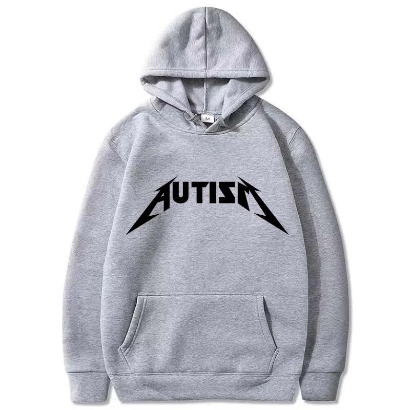 Rock-slogan Men Hoodie Chest Bold Sharp Rock Letter Print, Heavy Metal Style Text Art Graphic, Cozy Fleece Pullover Sweatshirt for Weekend Casual Wear