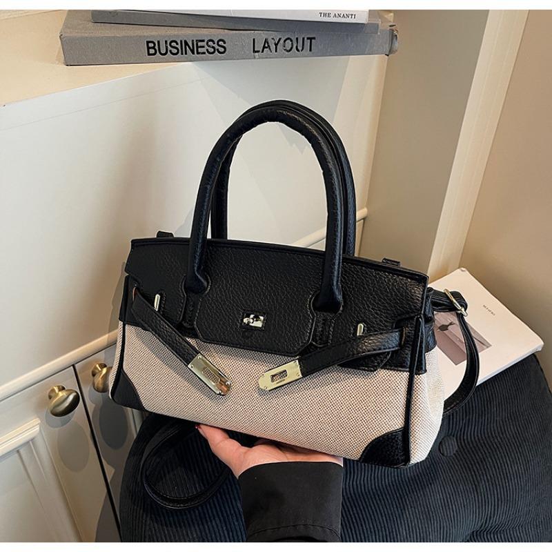 Модная и нишевая ручная сумка Kelly с цветовыми блоками, сумка через плечо