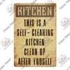 Decor Kitchen Signs Vintage Metal Tin Signs Funny Plaque Plate for Restaurant Kitchen Cafe Home Dinner Room Wall Art Decor