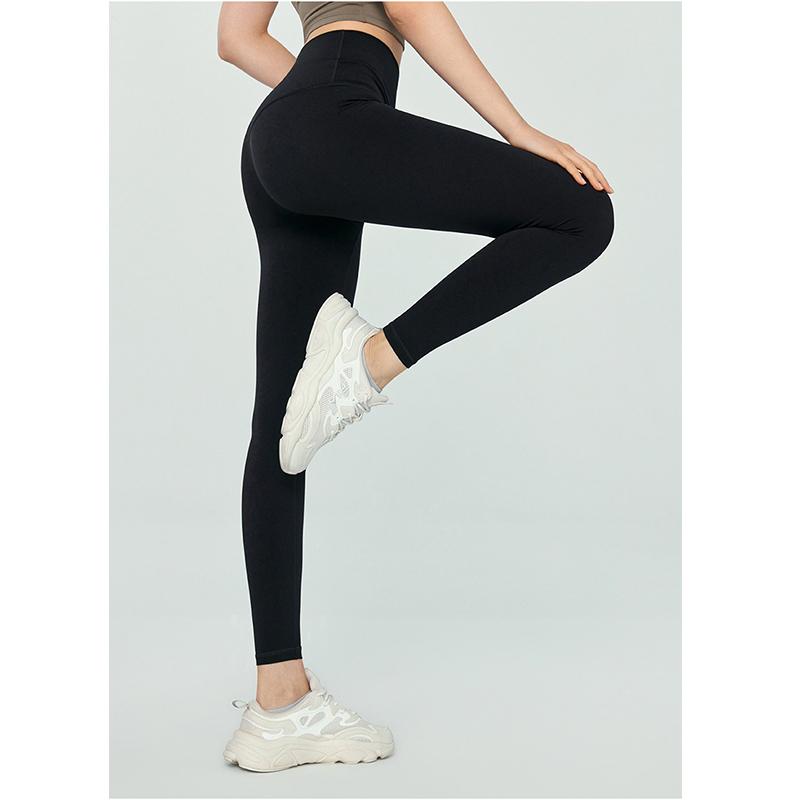 Штаны для йоги женские с высокой талией, цельные штаны для фитнеса без бокового шва, спортивные леггинсы с подъемом бедер