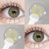 Eyeshare 1 Pair Green Contact Lenses for Eyes Beauty Pupils Lenses Eye 14.2mm Yearly Use Fashion Blue Colored Contacts Lenses Green