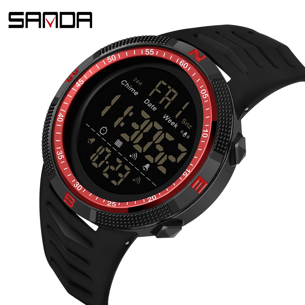 SANDA New Electronic Meter Movement Fashion Trend Men's Middle School Students Watch The Night Light Waterproof Watch