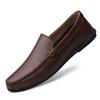 Italian Leather Mens Shoes Casual Luxury Summer New Men Loafers Driving Moccasins Male Comfortable Light Slip On Boat Shoes Man