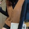 Women's Autumn and Winter Vest Ladies' Woolen Small Vest Layering Sweater Outer Wear Knitted Vest for Women Winter Outer Wear