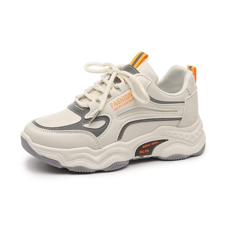 2025 новый тренд женской обуви универсальные кроссовки папы модная кожаная повседневная спортивная обувь для бега