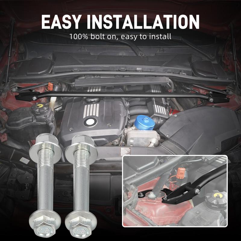 BEVINSEE Front Strut Tower Bar Brace for BMW E90 E92 E93 E91 323i 325i 328i 330i 2005-2013, Car Accessories