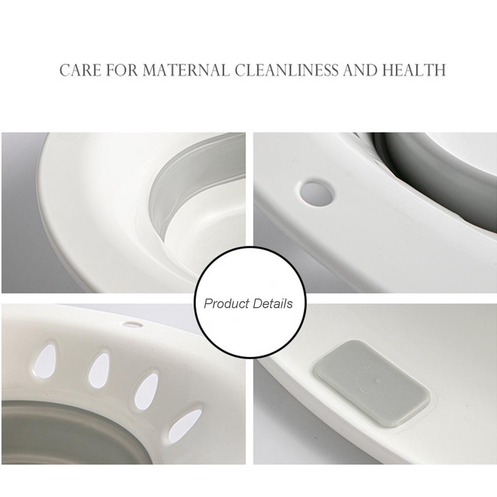 Sitz Bath for Toilet Collapsible Seat Sitz Foldable Squat Free Sitz Bath Folding Sitz Reusable