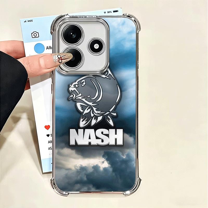 Nash Fishing Чехол для телефона с рисунком рыбы Soft Для Xiaomi Poco X7 X8 Pro Max X6 X5 X3 F8 Ultra F7 M8 M7 M5S Redmi 15C 15A 15 14C 13C 12C