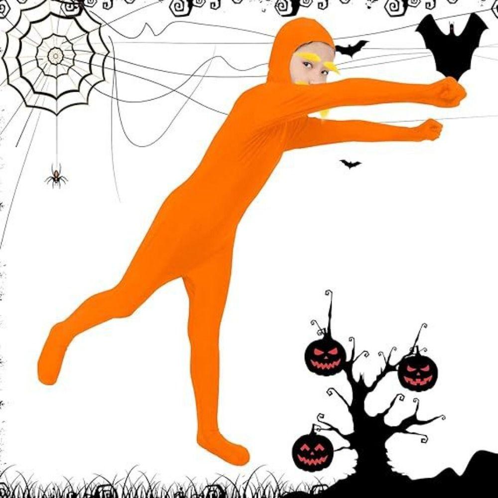Костюм-комбинезон на все тело Однотонный Накладные брови Костюм для Хэллоуина Косплей Повседневный Накладные усы Морф-костюм Вечеринка на Хэллоуин