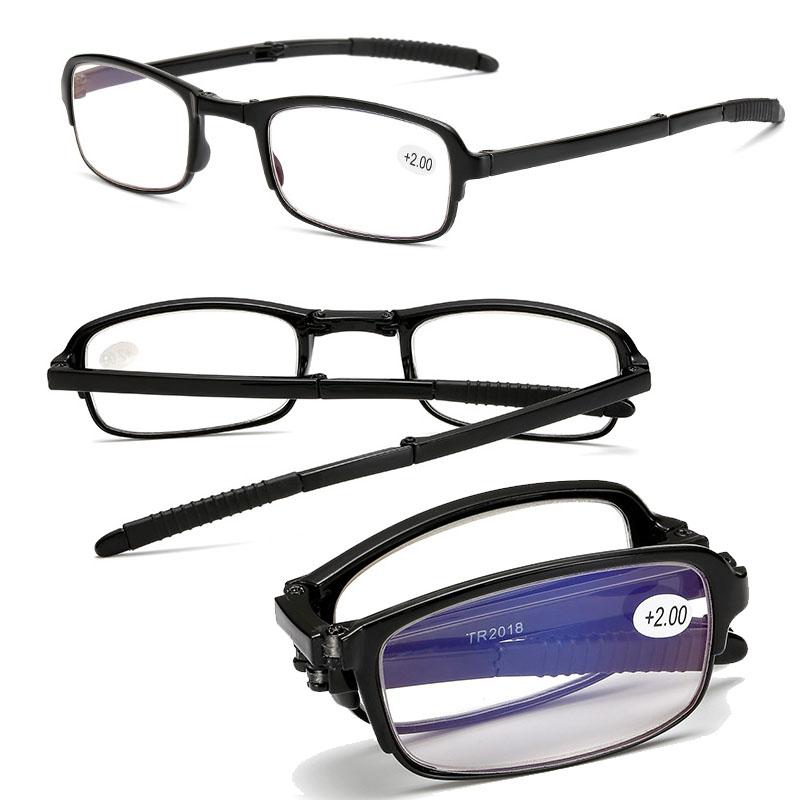 Очки для чтения Мужчины Женщины Складные очки Оправа для очков TR Очки Анти-синий свет Бифокальные дальнозоркие очки с увеличением Очки для дальнозоркости