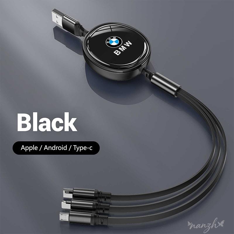 Cable Scalable Phone Car Interior 3 In 1 USB Fast Charging Cable For BMW Series X1 X3 X4 X6 E90 E91 I3 I4 F30 F48 F30 Keychain WS4