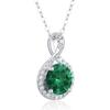Natural Certified Green Emerald Gemstone Pendant 925 Sterling Silver Necklace Teardrop Green Emerald Pendant