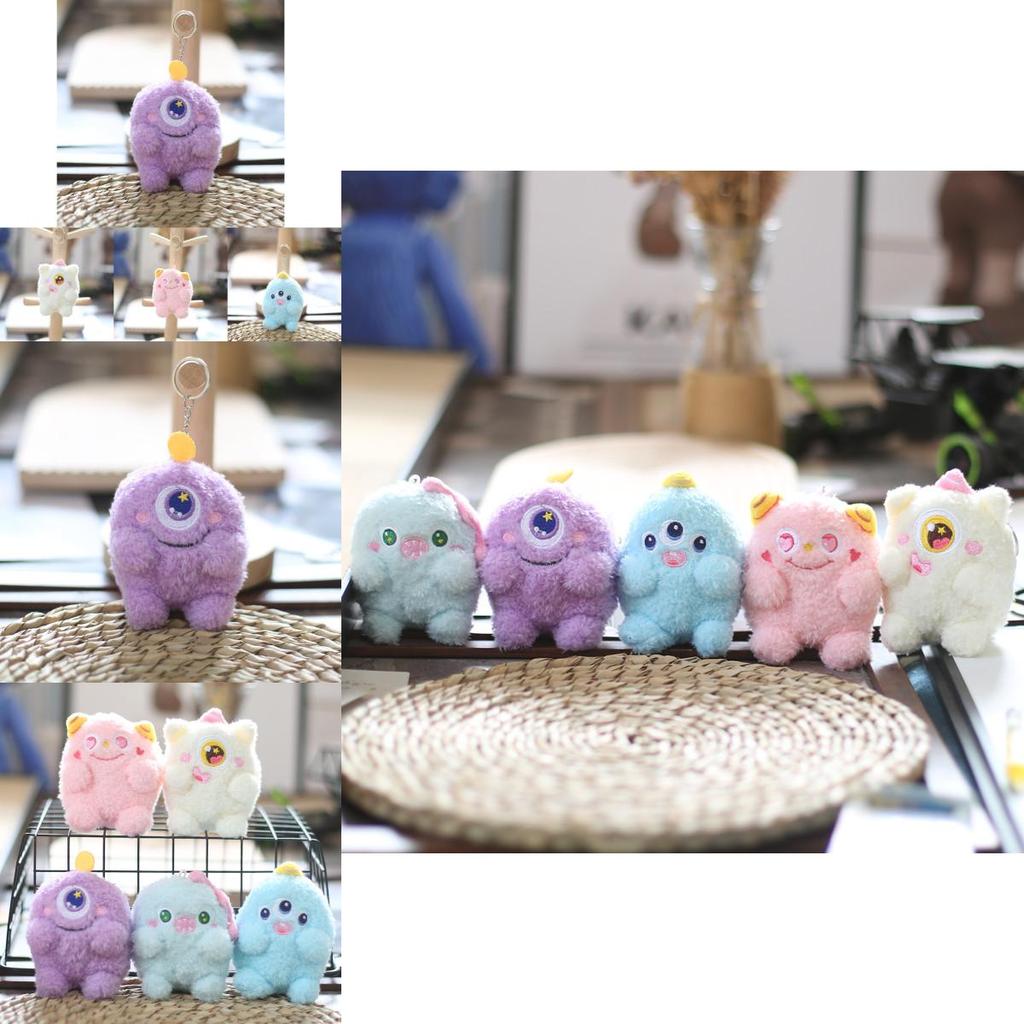 Очаровательный брелок-плюш «Маленький монстрик», восхитительный мультяшный стиль, мягкий и приятный на ощупь, с большими глазами