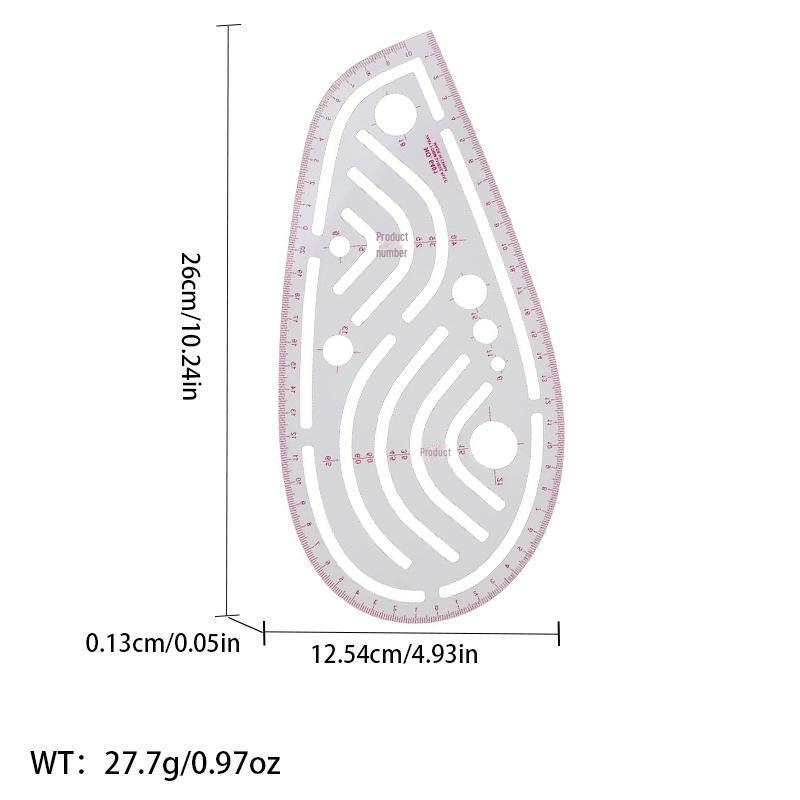 Многофункциональная линейка для создания выкроек одежды: Швейный инструмент для точной резки по кривой