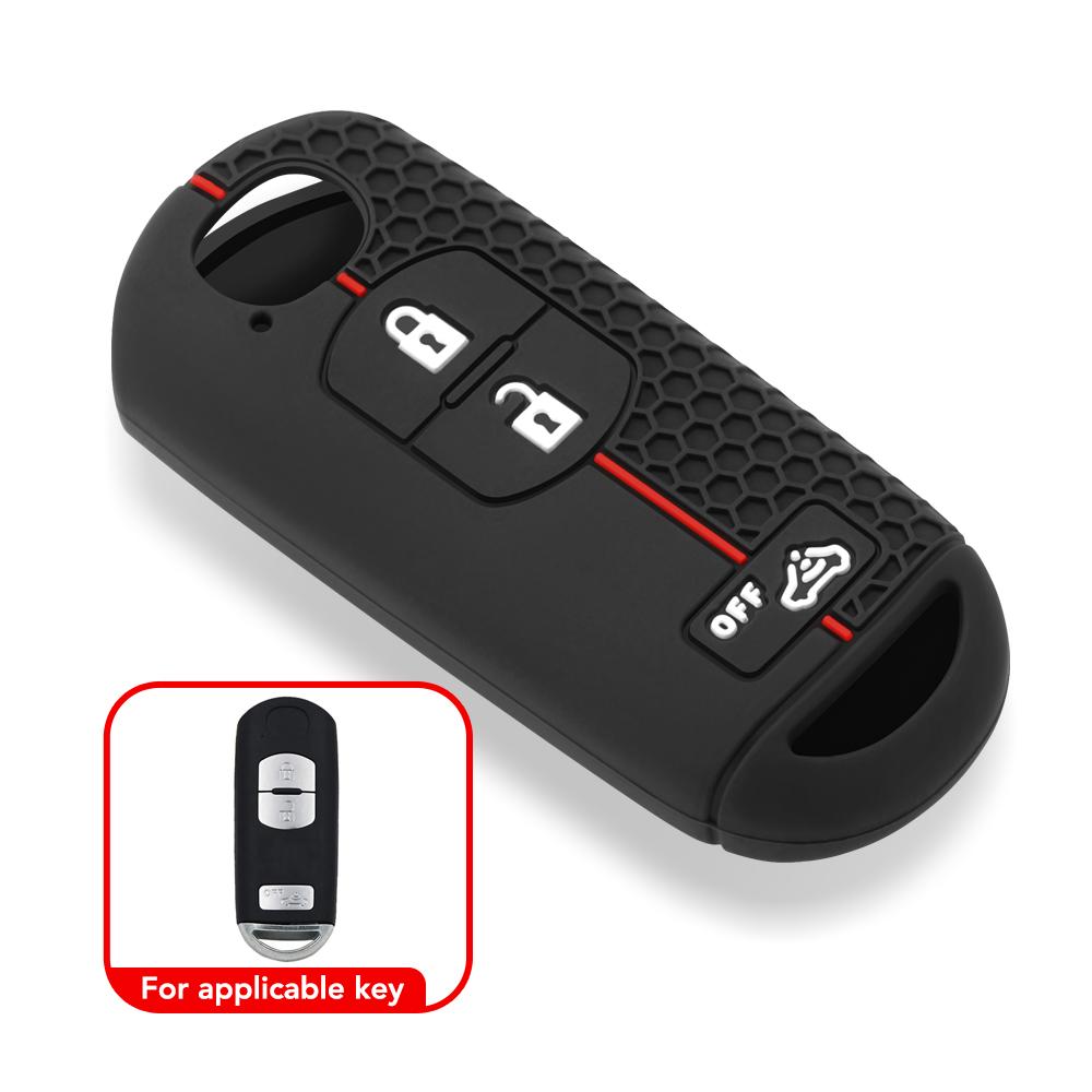 Силиконовый чехол для ключа-брелока для Mazda CX-3 CX5 CX-5 M2 M3 M5 M6 GT 2015 2016 2017 2018 чехол для бесключевого дистанционного ключа с 3 кнопками