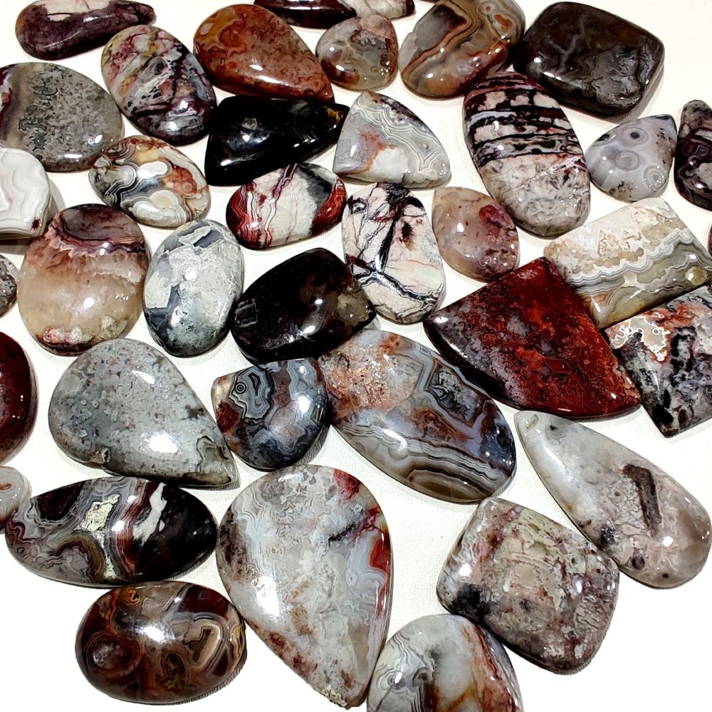 Natural Crazy Lace Agate Cabochon, Healing Loose Gemstone Lot, Mix Shapes And All Size Cabochon Use For Jewelry Making.