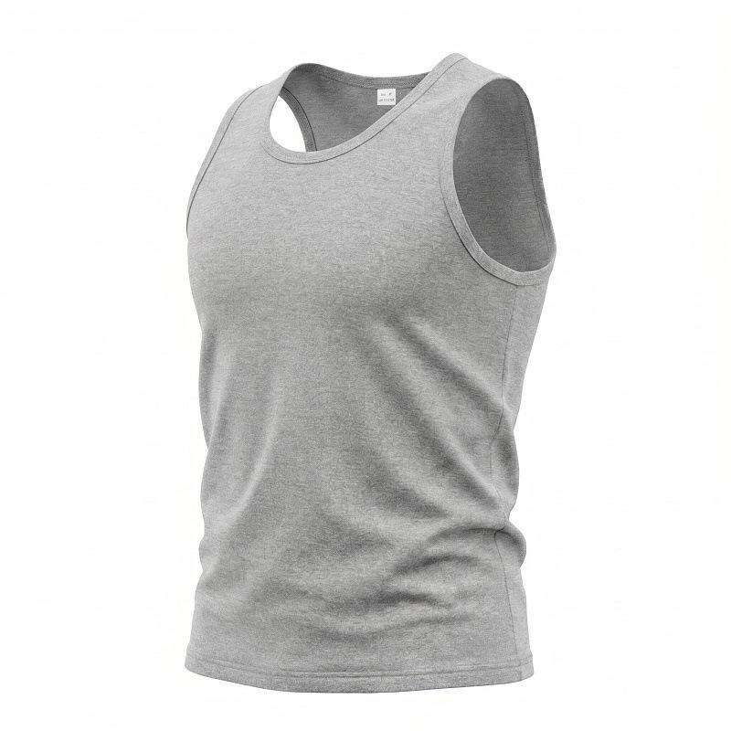Men S Sleeveless Sports Vest Solid Color Casual Summer
