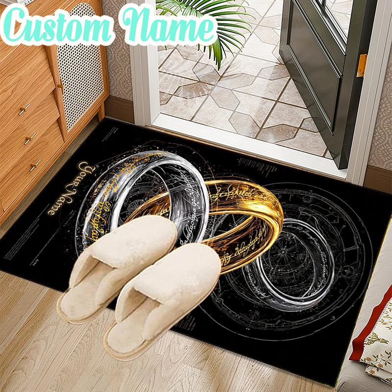 Custom Name Journey Through Middle-earth Rug Office Rug Chair Mat Non Slip Carpet Rugs for Bedrooms Dining Room Living Room Home Decor gifts