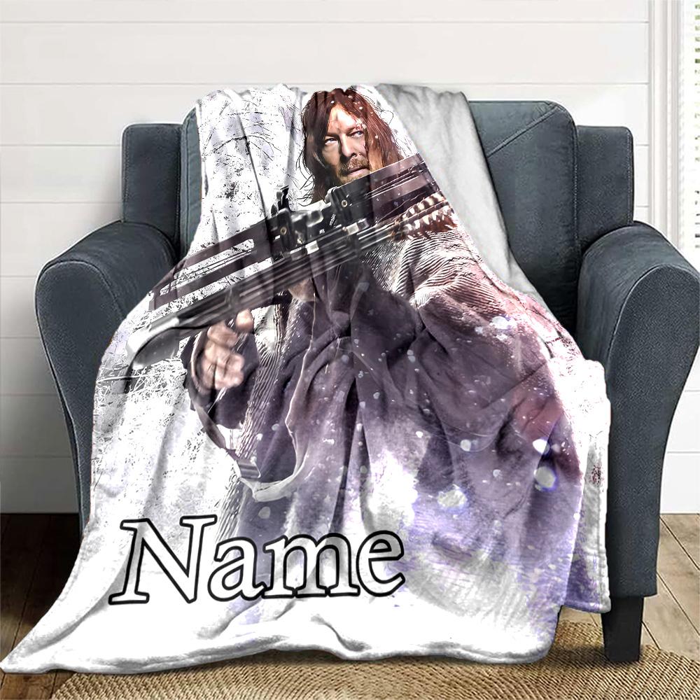 Customiz Name Personality The Walking Dead Blanket Soft &Warm Sofa Office Bed Travel Lunch Break Blanket, Gift Suitable All Seasons
