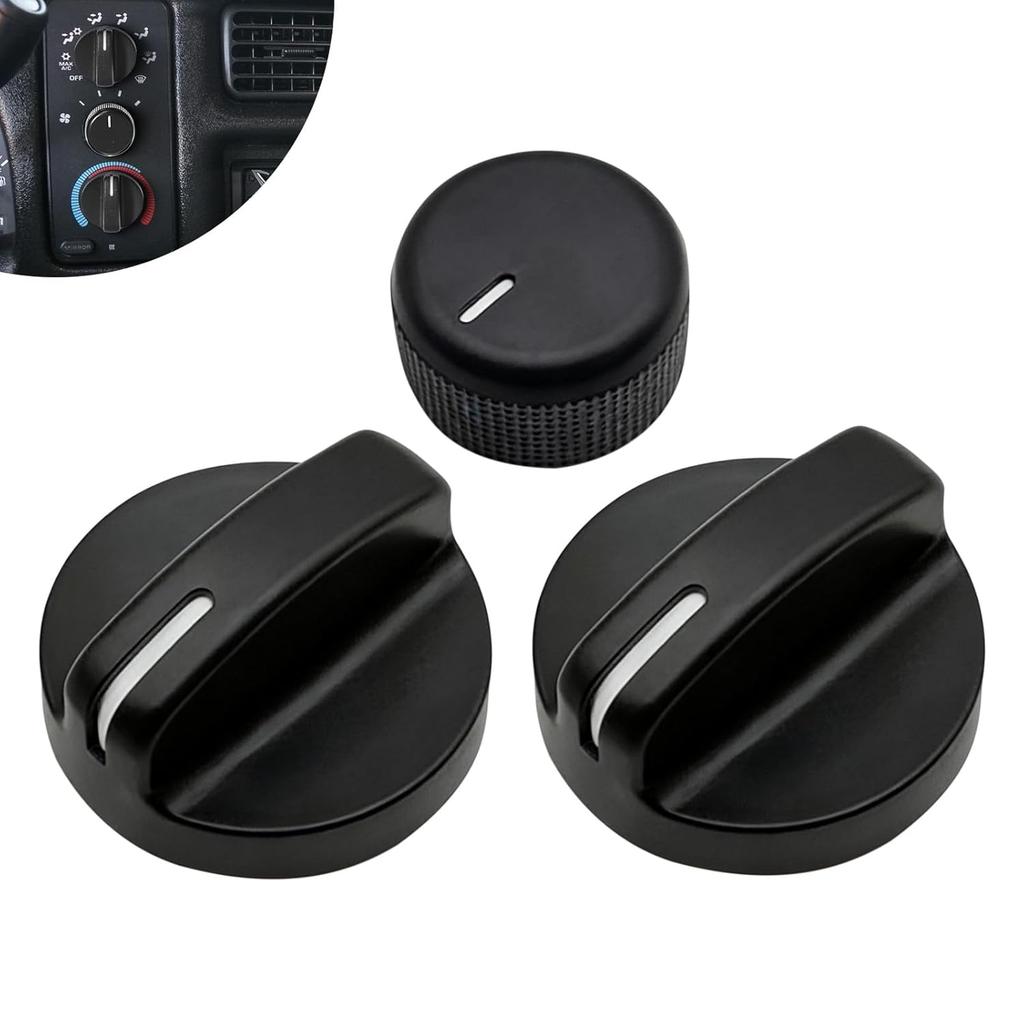 AC Heater Blower Fan Knob, AC Heater Control Knobs Compatible with Dodge Ram 1500 2500 3500 1994-1997, Chrysler Concorde 1994-1997, Replaces 4882482,