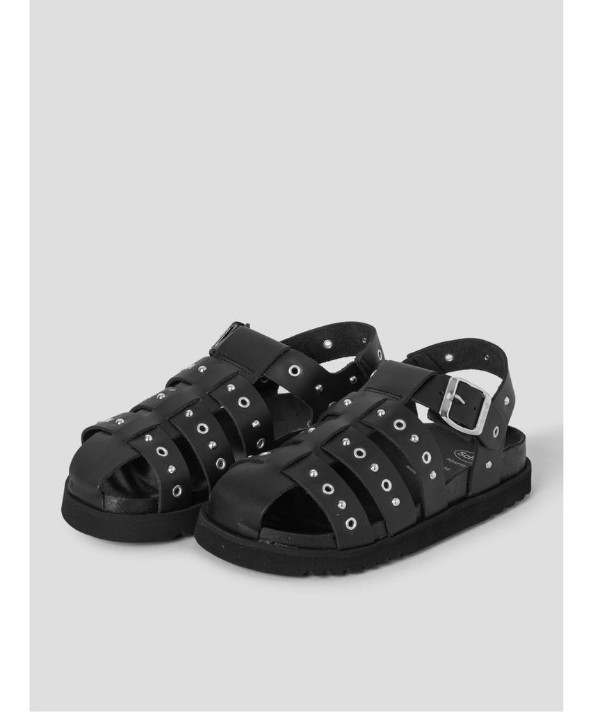 Scholl (Women) Studded Fisherman Cork Sandals - Black (Hh64K2C635)