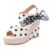 Women 2024 New Platform Wedges Sandals Summer Sapatos Feminino Shoes Ankle Strap Fruit Print Footwear Sandalias De Mujer Pumps