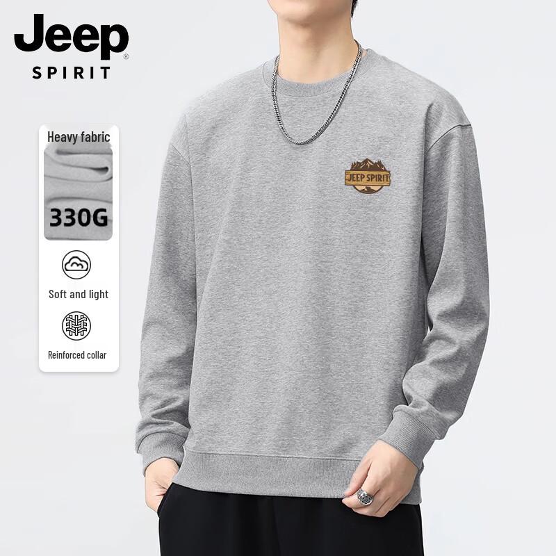 JEEP SPIRIT Men's Graphic Print Crewneck Sweatshirt