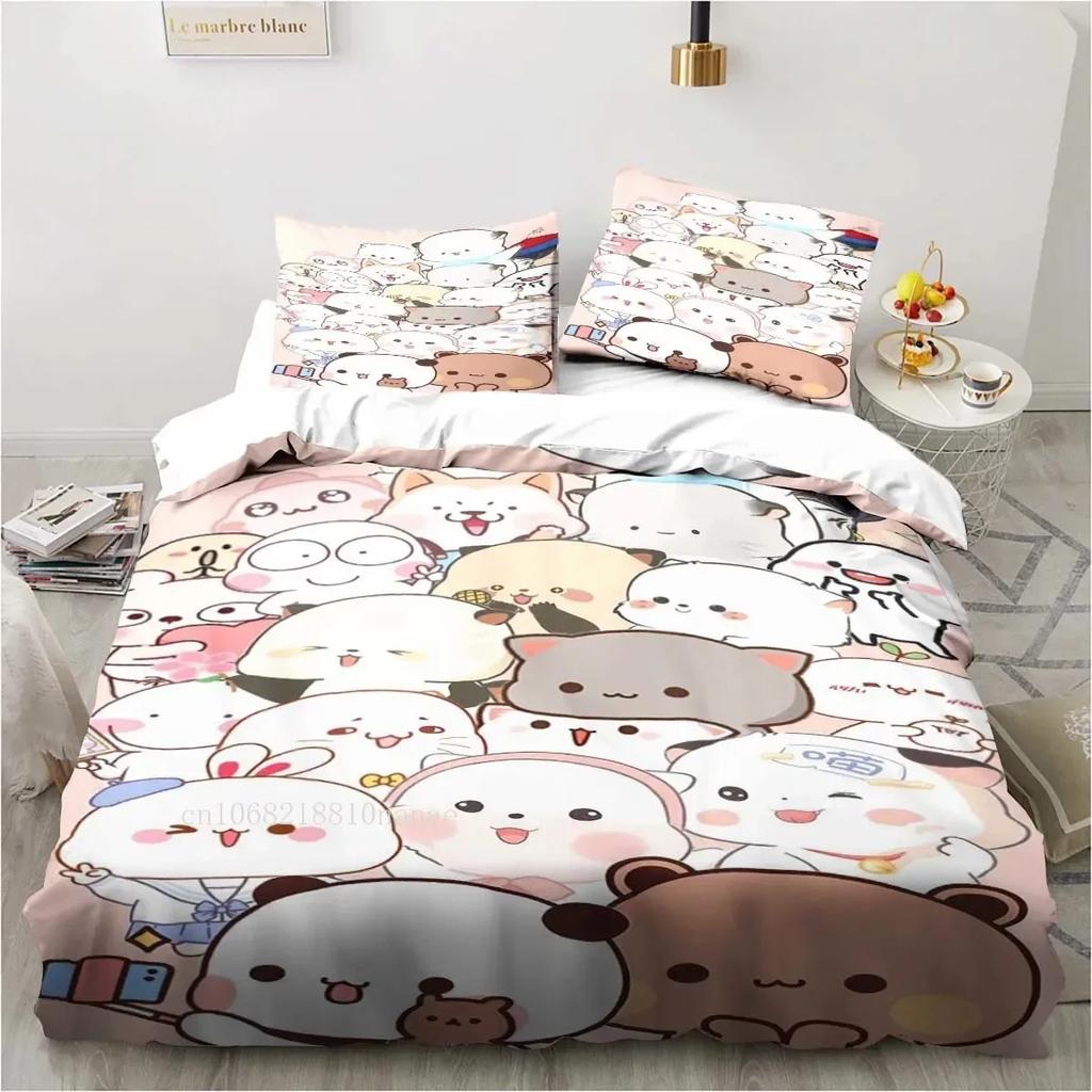Cute Bubu And Dudu Cartoon Print All Season Twin Bedding Set Comforter Set Bed Duvet Cover Double King Comforter Cover