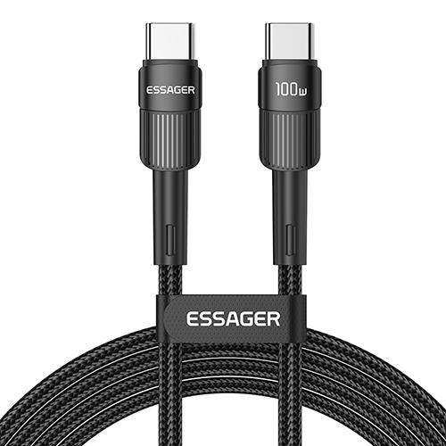 Essager Кабель USB Type C к USB C, 100 Вт, USB-C PD, провод для быстрой зарядки, зарядное устройство для Macbook, Samsung, Xiaomi, кабель USB C Type-C