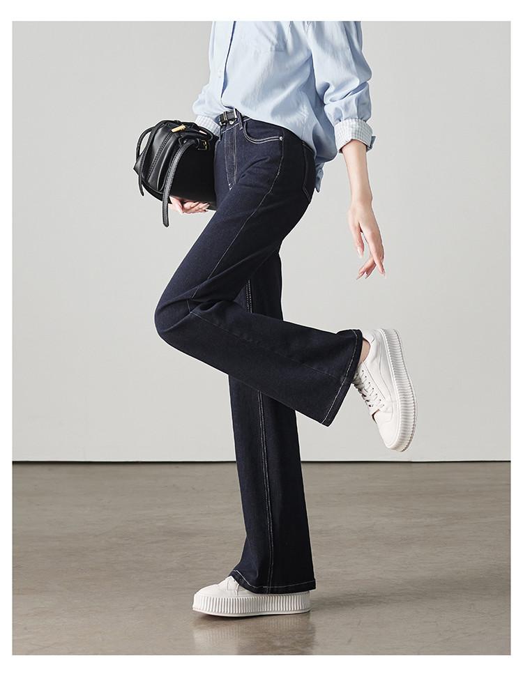 Fashionable High-Waisted Flared Jeans for Women