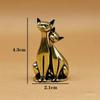 Vintage Brass Cat Sculpture Couple Intertwined Cats Ornament Home Office Decor Statue Gift for Pet Lovers Living Room Decoration