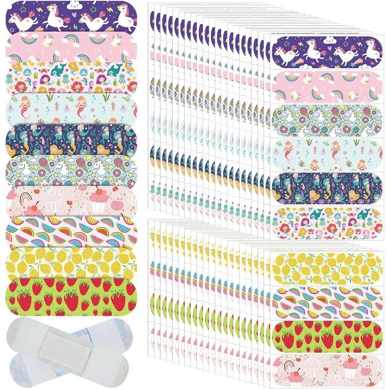 Starry Night Sky Mermaid Horse Band Aid Cartoon Wound Plasters for Kids Children Girls Dressing Patch Adhesive Bandages