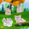 Cartoon Cute Mini Luminous Little Fox Micro Ornaments Miniature Figurines Creative Diy Home Decoration Accessories Gifts