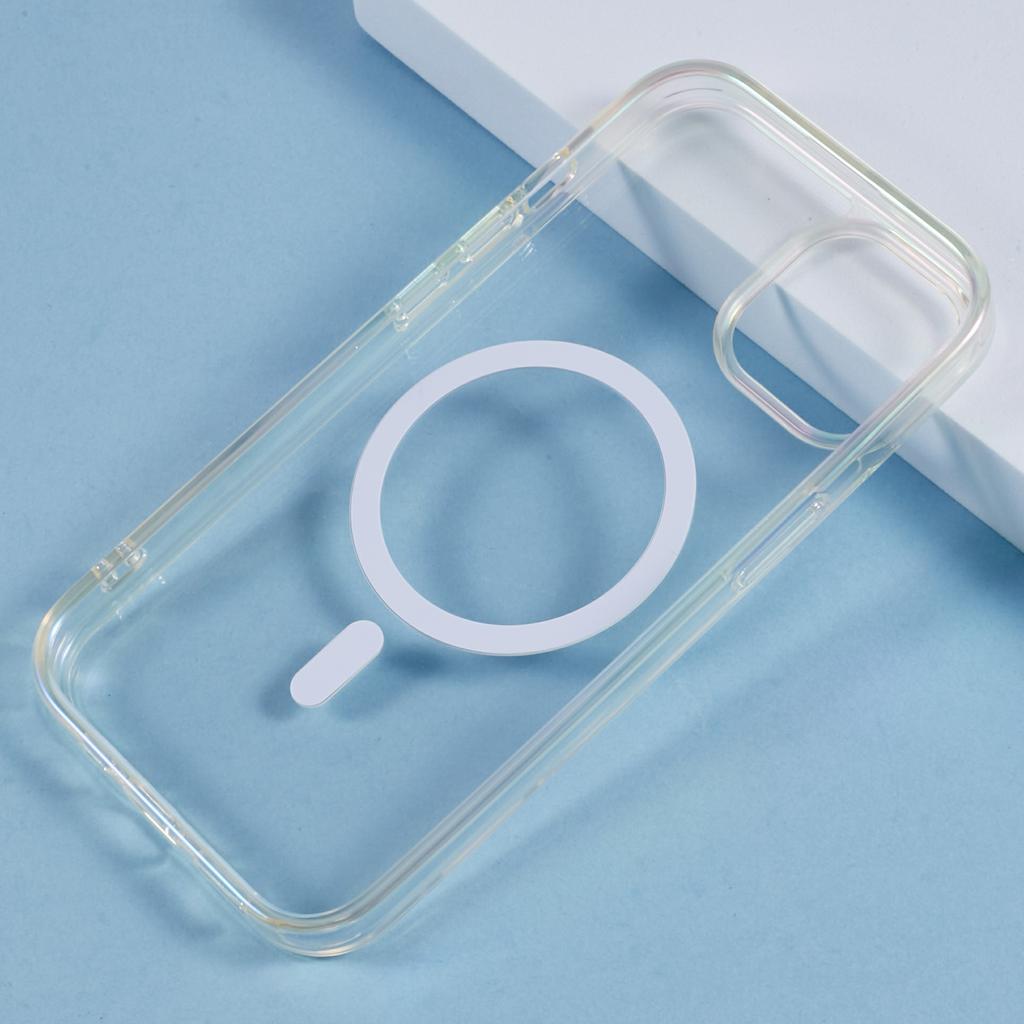 KIGC For iPhone 15 Case Compatible with MagSafe Dazzling Color TPU+PC Phone Back Cover