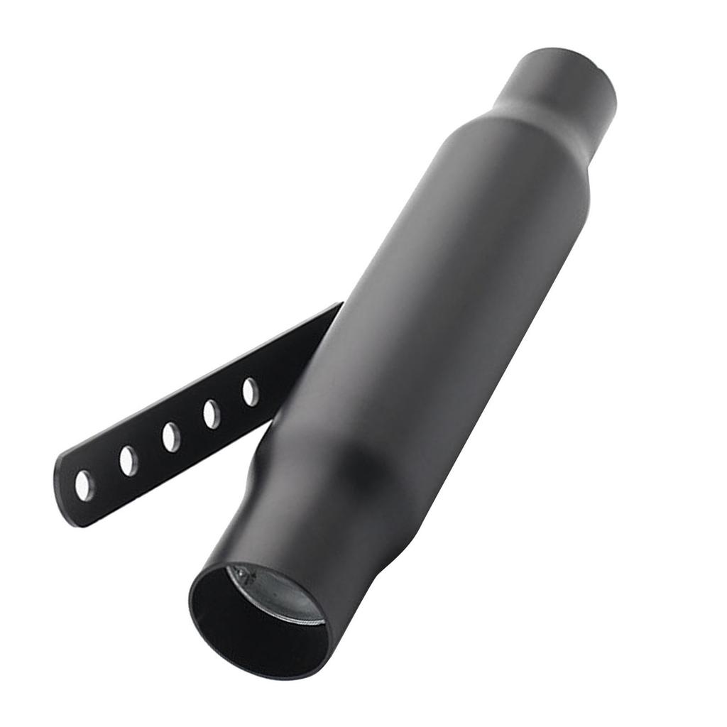 Motorcycle Exhaust Pipe Stainless Steel Noise Reduction Muffler Silencer Pipe Universal for Motorbike Type A Black