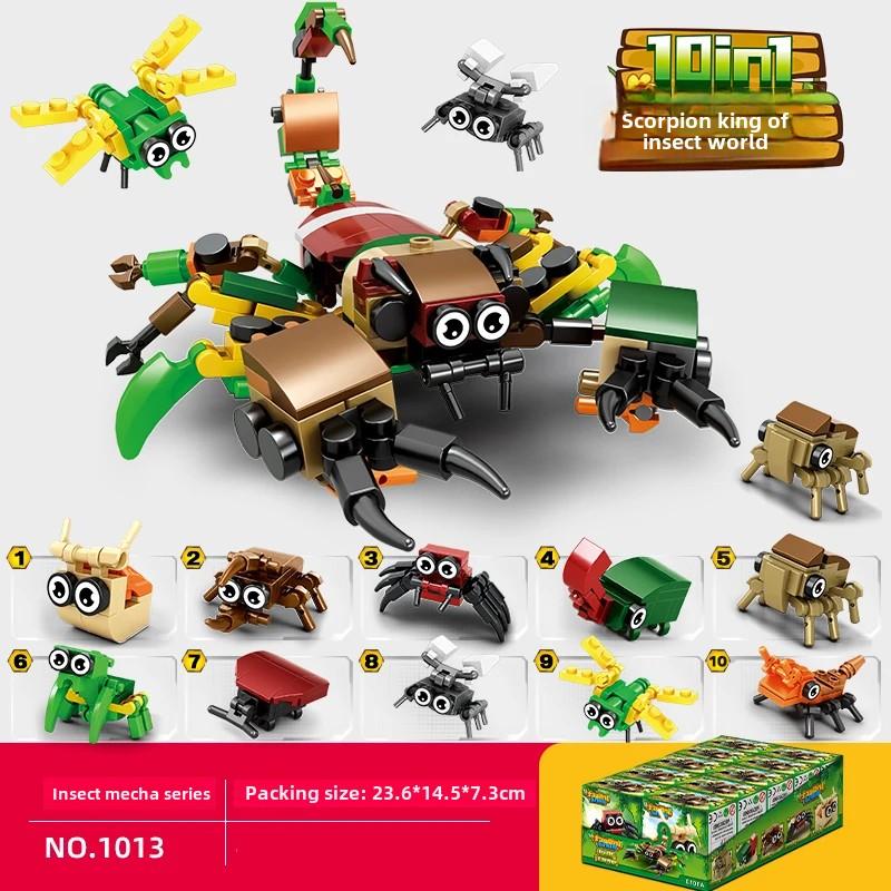 Полицейские строительные блоки 10 в 1 Полицейская машина Самолет Танк Военный корабль Пожарная машина Инженерная машина Робот Мальчик Игрушка Детский подарок