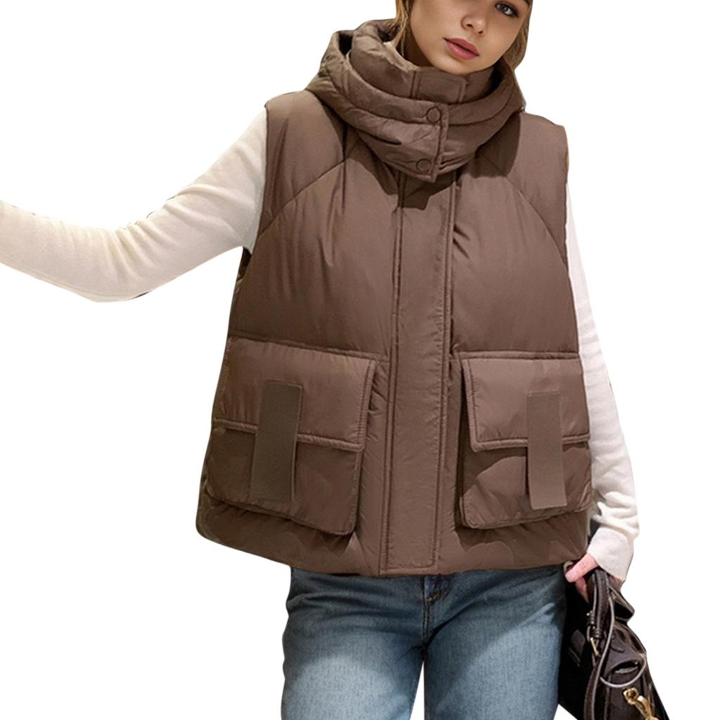 Womens Vests Fall Fashion Jackets Puffy Outfits Trendy Sleeveless Coats Outerwear Winter Clothes