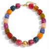 Square Bead Women Clavicle Chain Acrylic Sweater Chain Colorful Acrylic Necklace  Ladies Gift