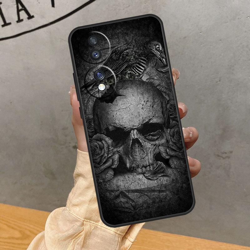Готический чехол-череп для Honor Magic 7 Lite 5 6 Pro Чехол для Honor 400 200 50 70 90 X9 X8a X8b X9a X9b X9c