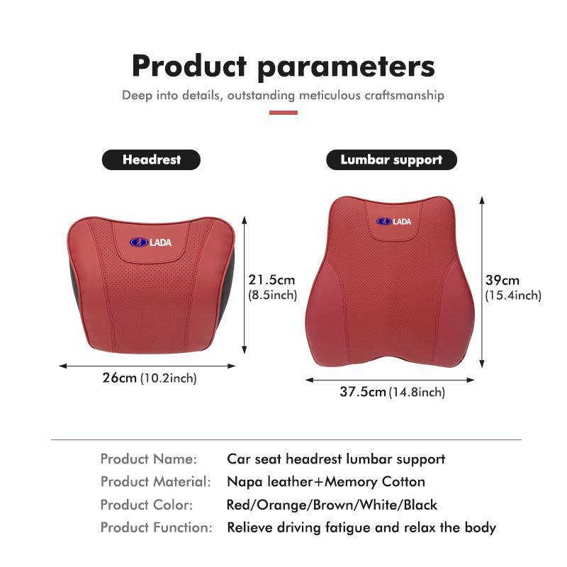 For Lada Car Safety Headrest Neck Pillow Auto Seat Lumbar Support Cushion Kalina Largus Priora Xray Granta Largus Samara 2110 XSG4