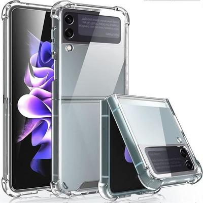 Чехол Силиконовый - BOOLING - для Samsung Galaxy Z Flip3 - Усиленные Углы - Ультра Прозрачная Задняя Панель