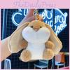 Cute Rabbit Plush Toy With Silver Keyring For Bag Accessory And Collection