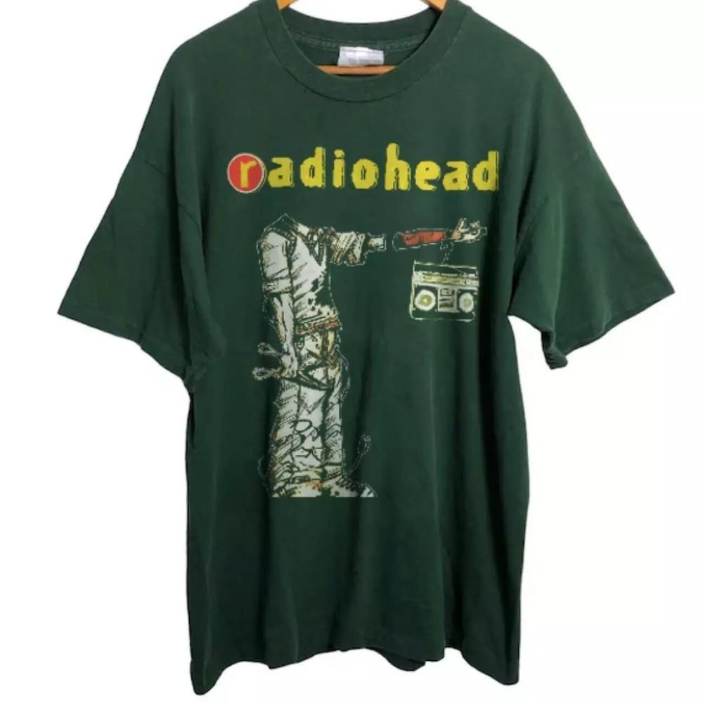 Футболка Radiohead Лесной Зеленый Цвет Классический Стиль Базовая футболка Унисекс S-5XL Унисекс Футболка