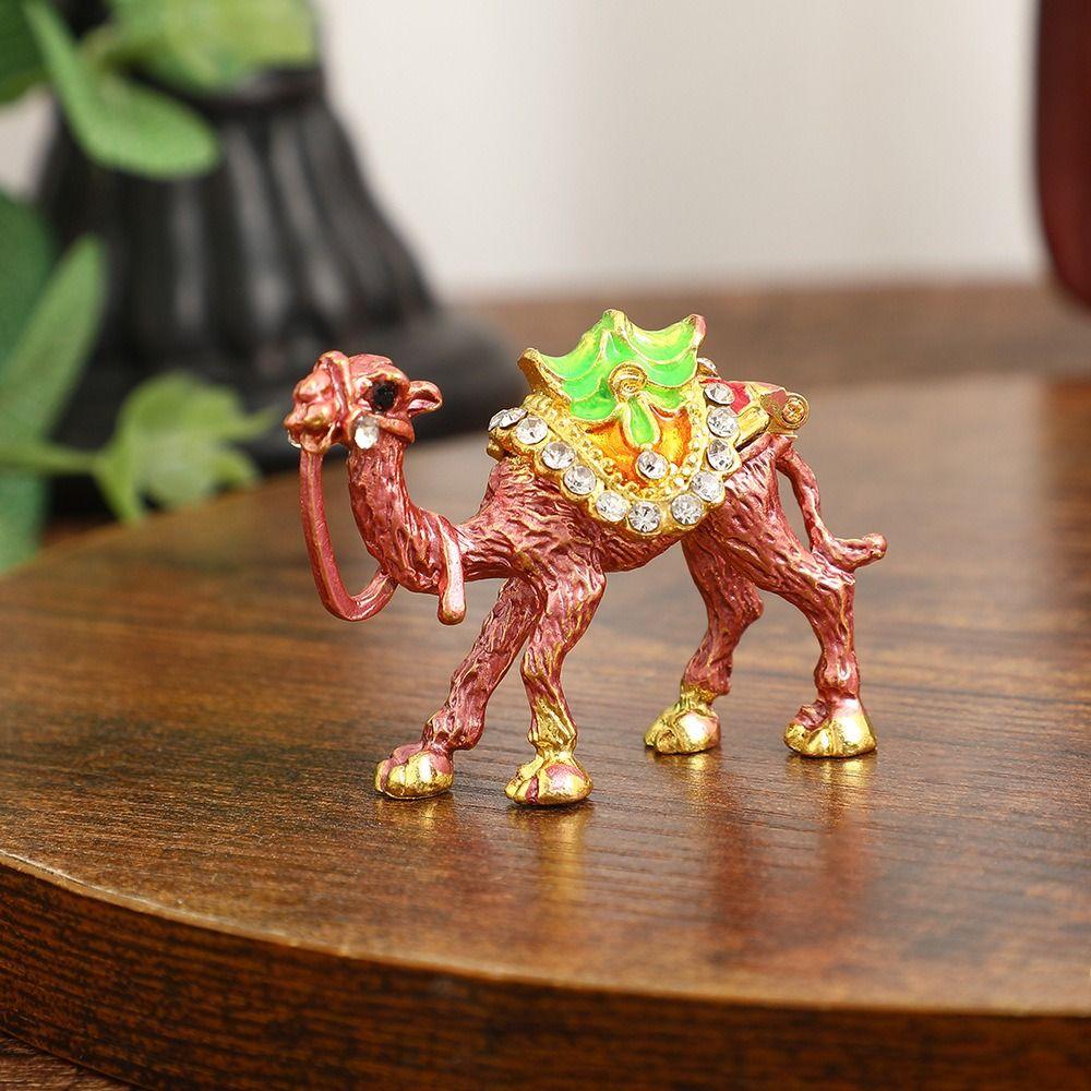Винтажная этническая шкатулка для украшений в виде верблюда, изысканная роскошная настольная фигурка верблюда, ручная работа, шкатулка для мелочей в виде животного, держатели для дисплея