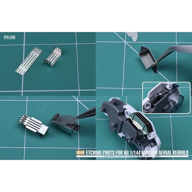 HG 1/144 Гандам Антенна (отремонтированный тип) для модификации Детали вверх Высококачественные металлические детали Поставляется с наклейкой для переноса воды [продукт]